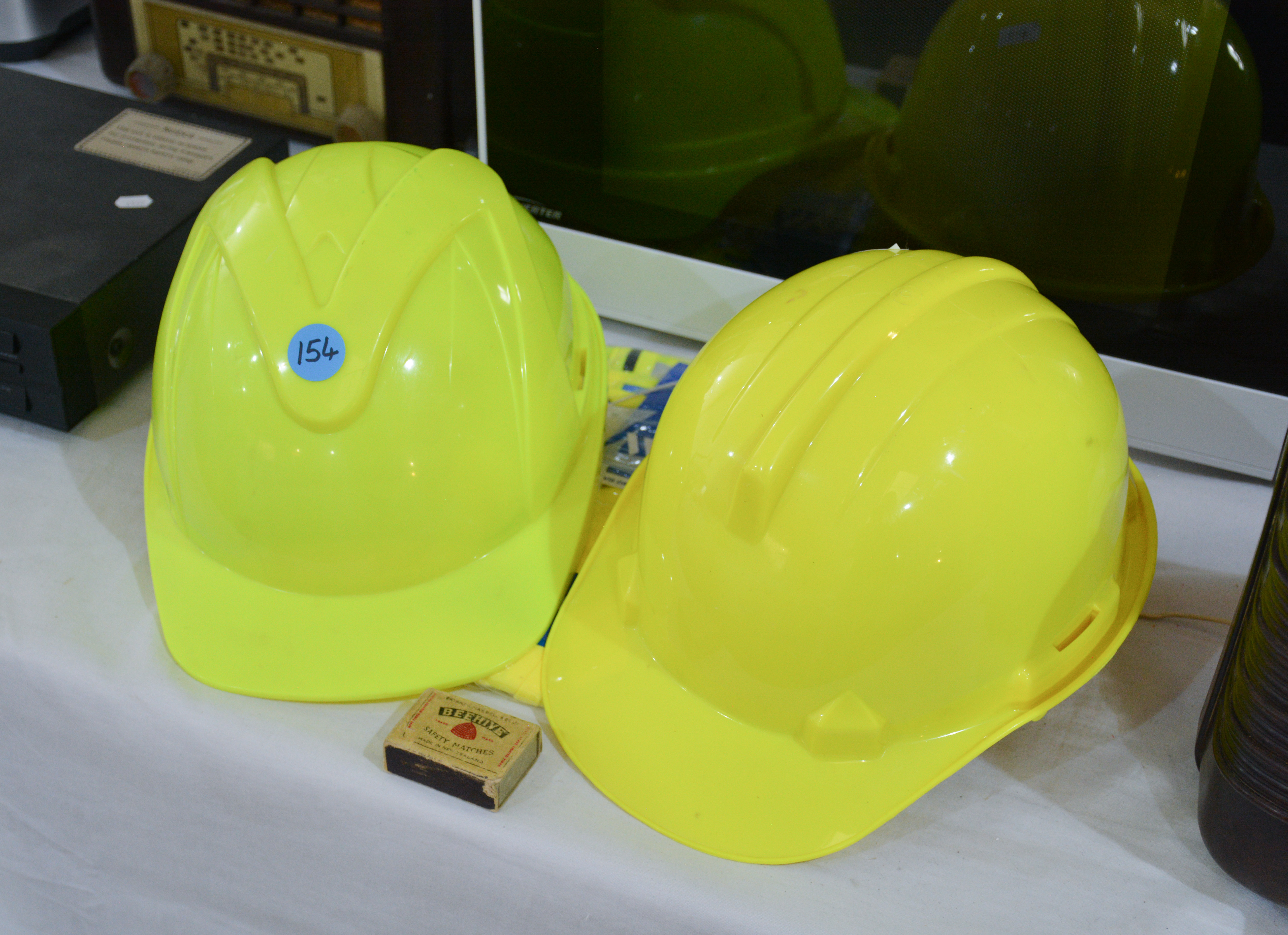 High-Vis Helmets x 2, M Size Hi-Vis Vest — NZ auction result