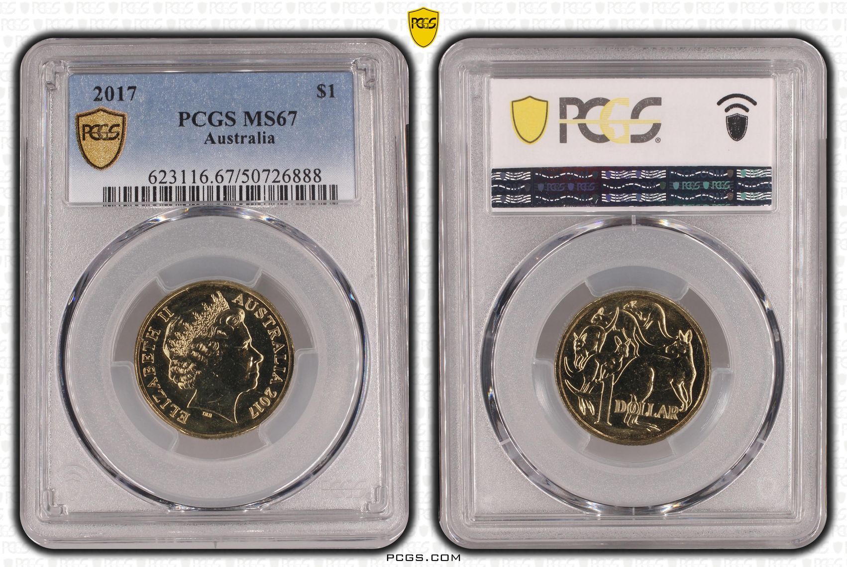 One Dollar, 2017, PCGS MS67