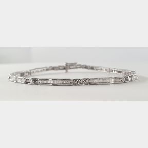 18CTWHITE GOLD BRACELET WITH 1.100CT DIAMONDS COLOUR IJ CLARITY VS/SI - 51929/3611