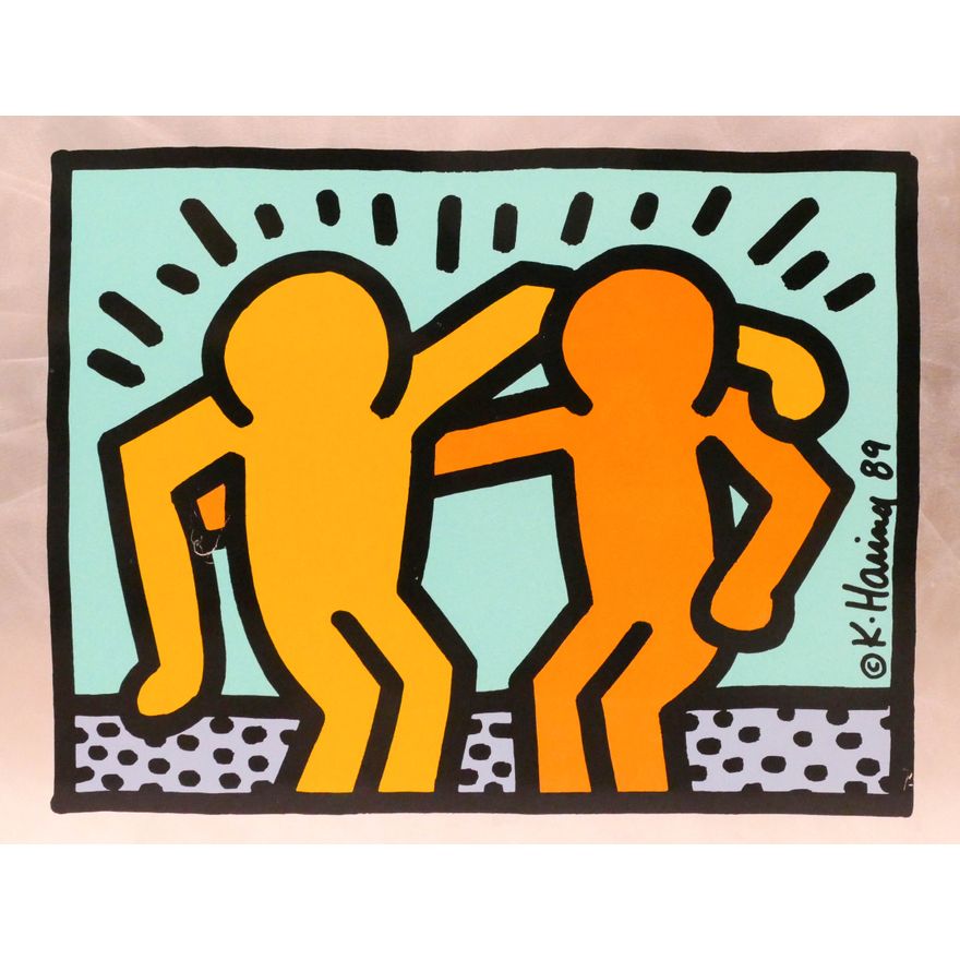 Keith Haring ''Best Buddies Portfolio'' 1989 Screenprint