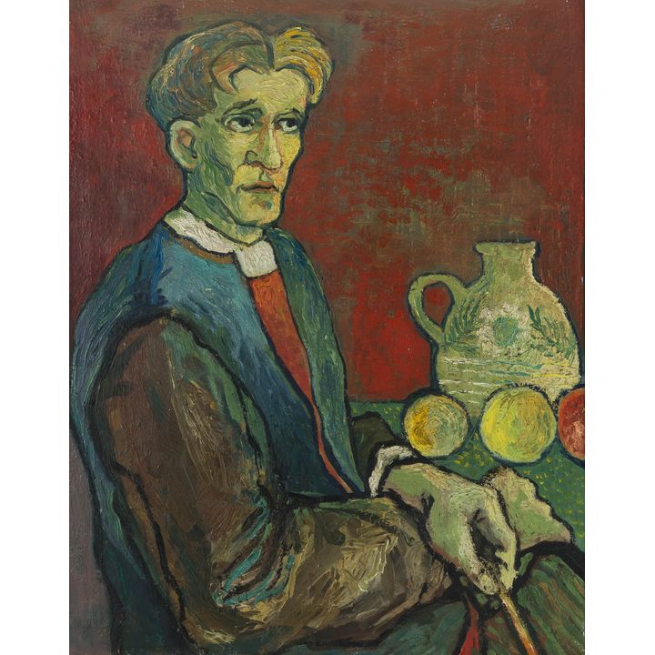 Benon Liberski | Autoportret z owocami, 1954 r.