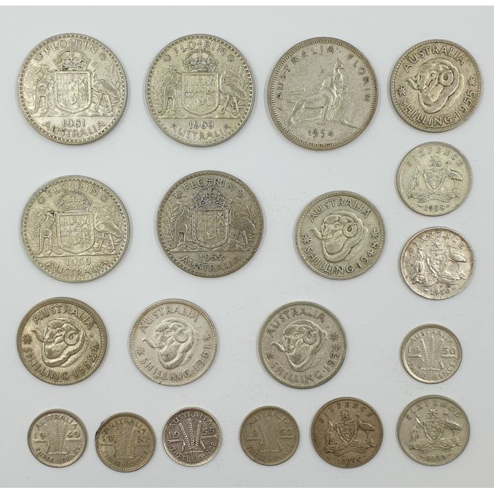 Aus. Silver Coins (x19)