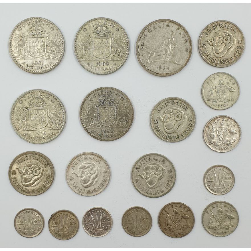 Aus. Silver Coins (x19)