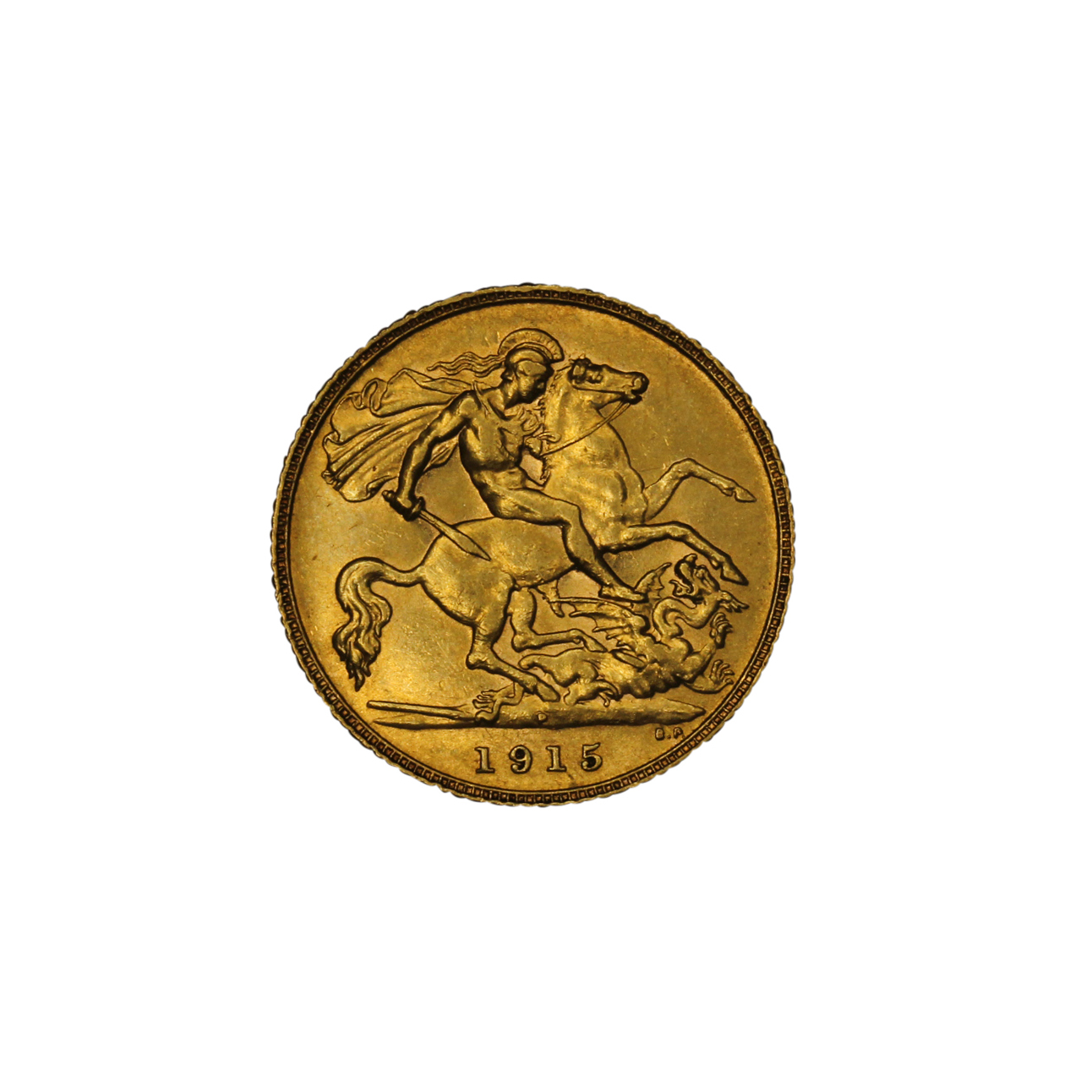 1278. · George V, Half Sovereign, 1915-P, aUNC