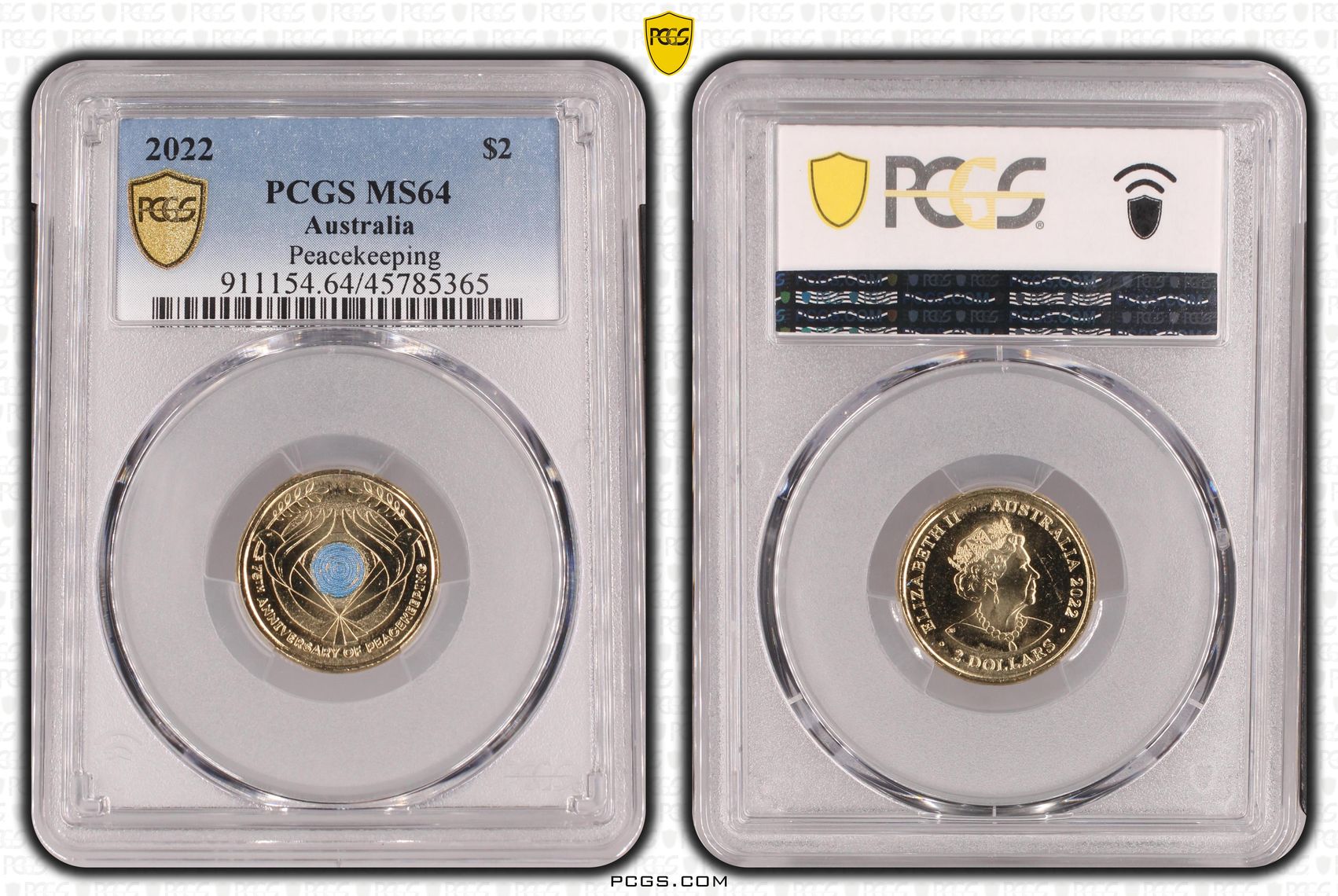 Peacekeeping - Colorized, Two Dollar, 2022, PCGS MS64