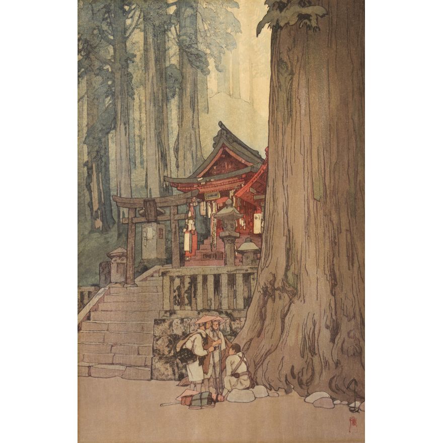 Hiroshi Yoshida ''Misty Day in Nikko'' Woodblock