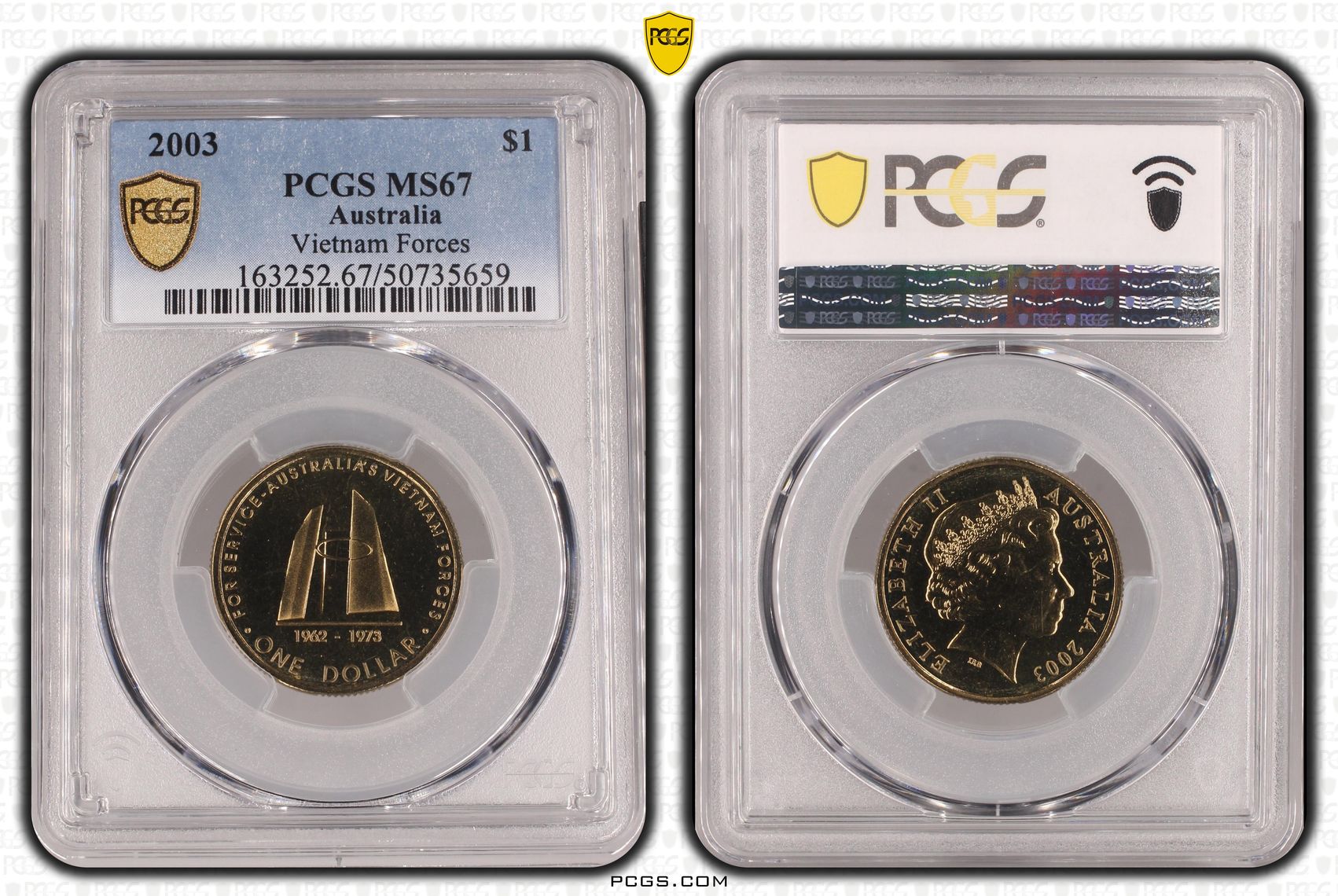 Vietnam Forces , One Dollar, 2003, PCGS MS67