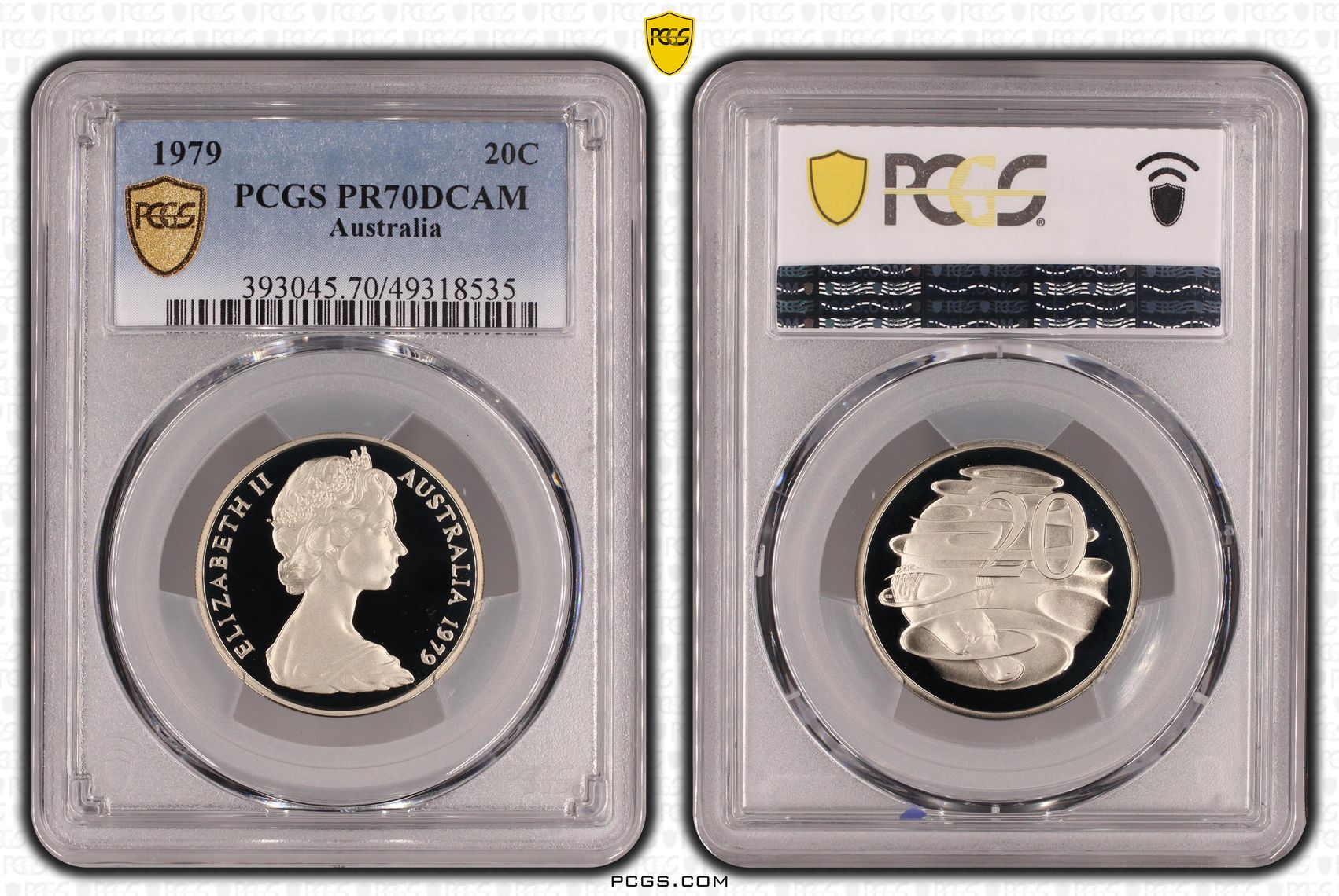 Twenty Cent, 1979, PCGS PR70DCAM