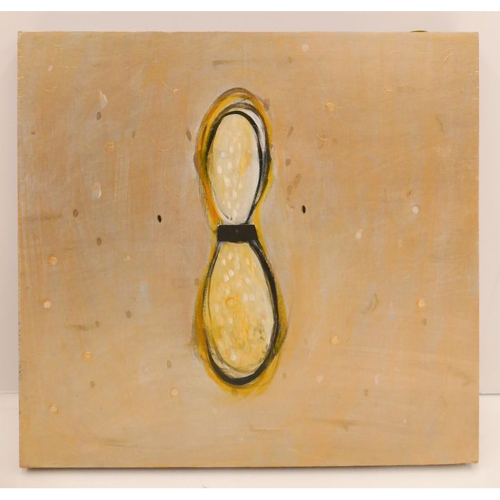 Deborah Bell 'Scepter' Oil on Panel Framed- 14x15''