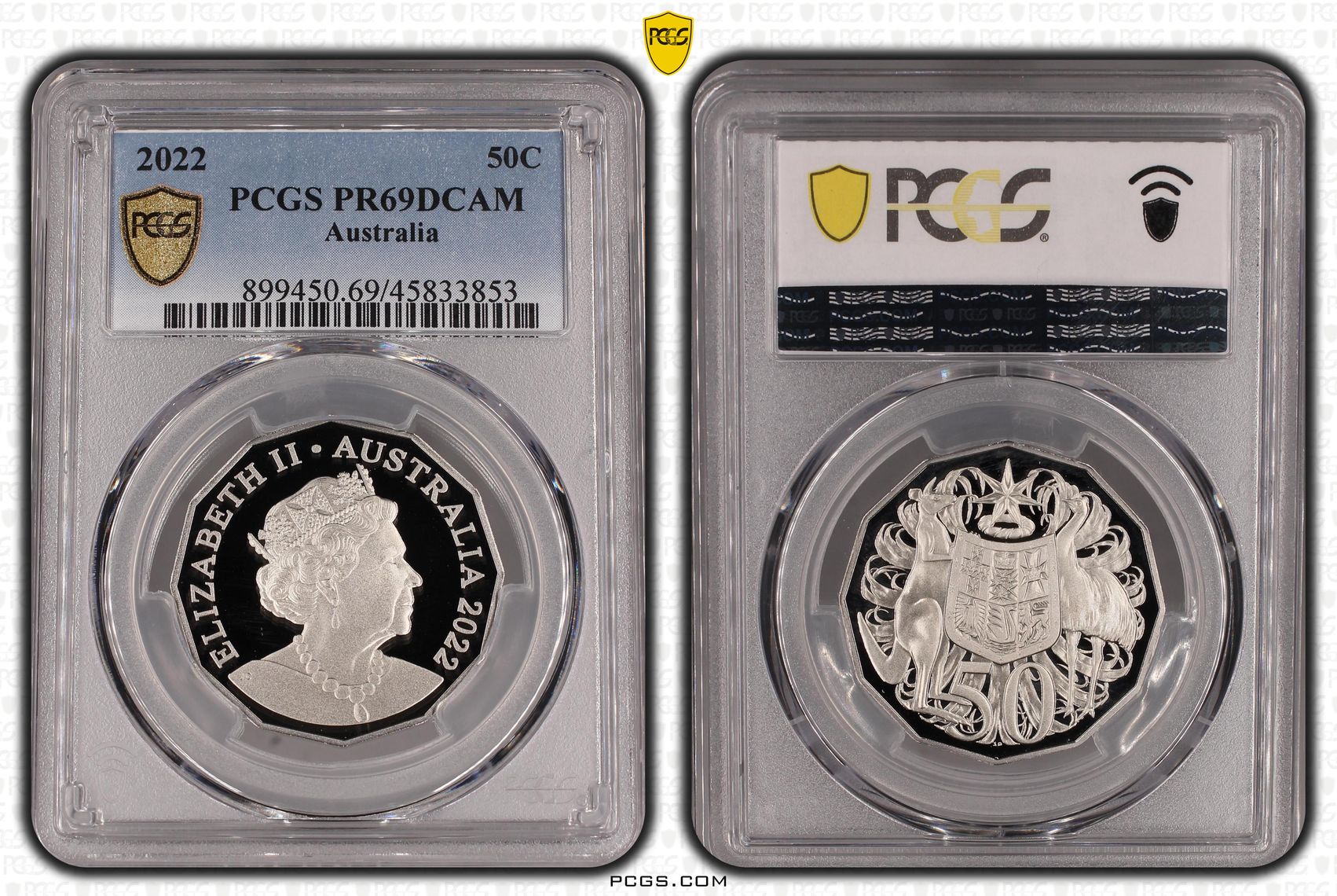 Fifty Cent, 2022, PCGS PR69DCAM