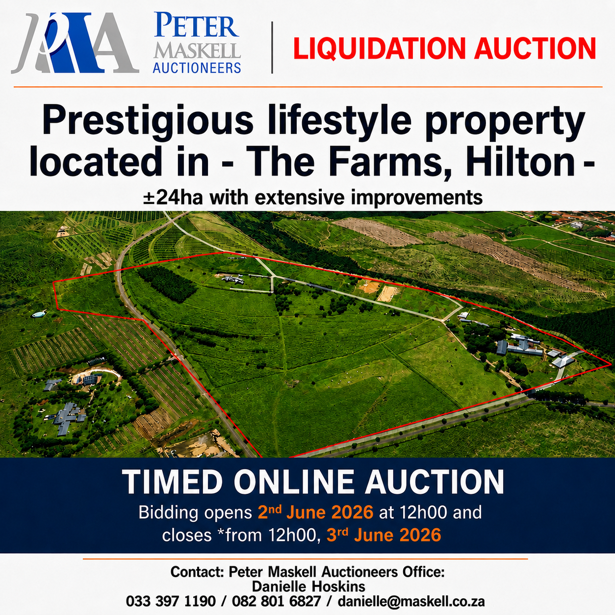 Timed Online Liquidation Auction of a ±24 Hectare Lifestyle property ...