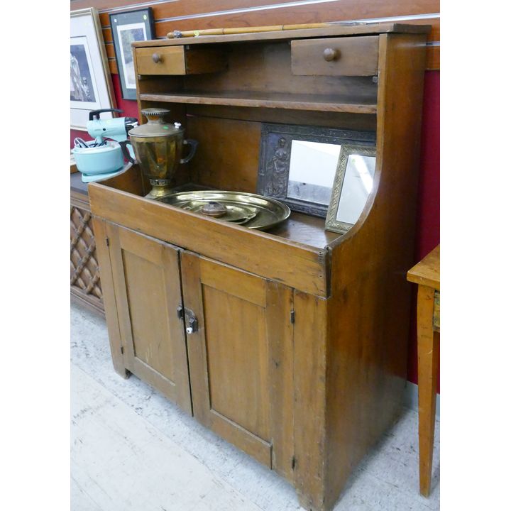 Antique Pine Primitive Dry Sink- 53x42x21''