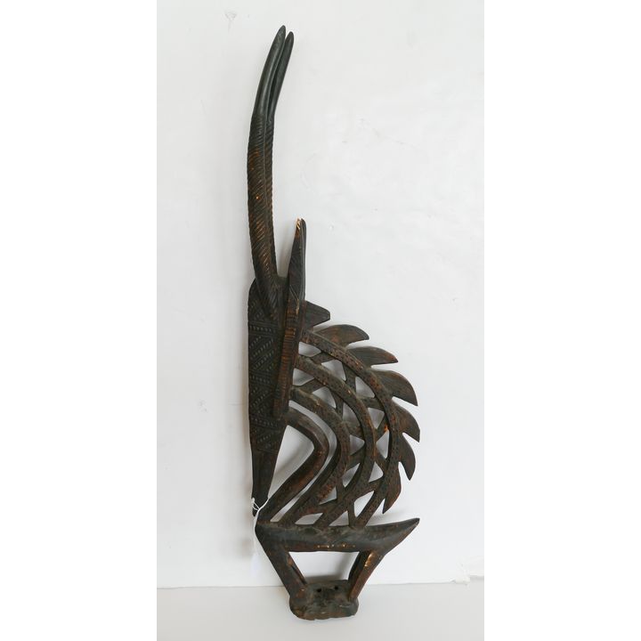 African Bambara Chiwara Wood Antelope Figure- 33''