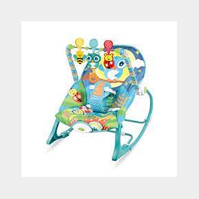 Multifunction baby vibrate rocking chair - Green/Light Blue | SJ 51499/8430 B8 (S3)