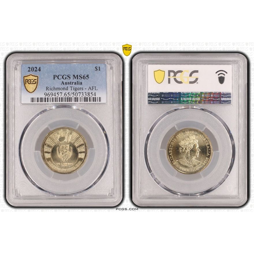 Richmond Tigers - AFL, One Dollar, 2024, PCGS MS65