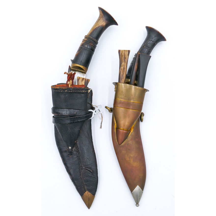 2pc Old Nepalese Kukri Knives or Daggers 10'' Approx.