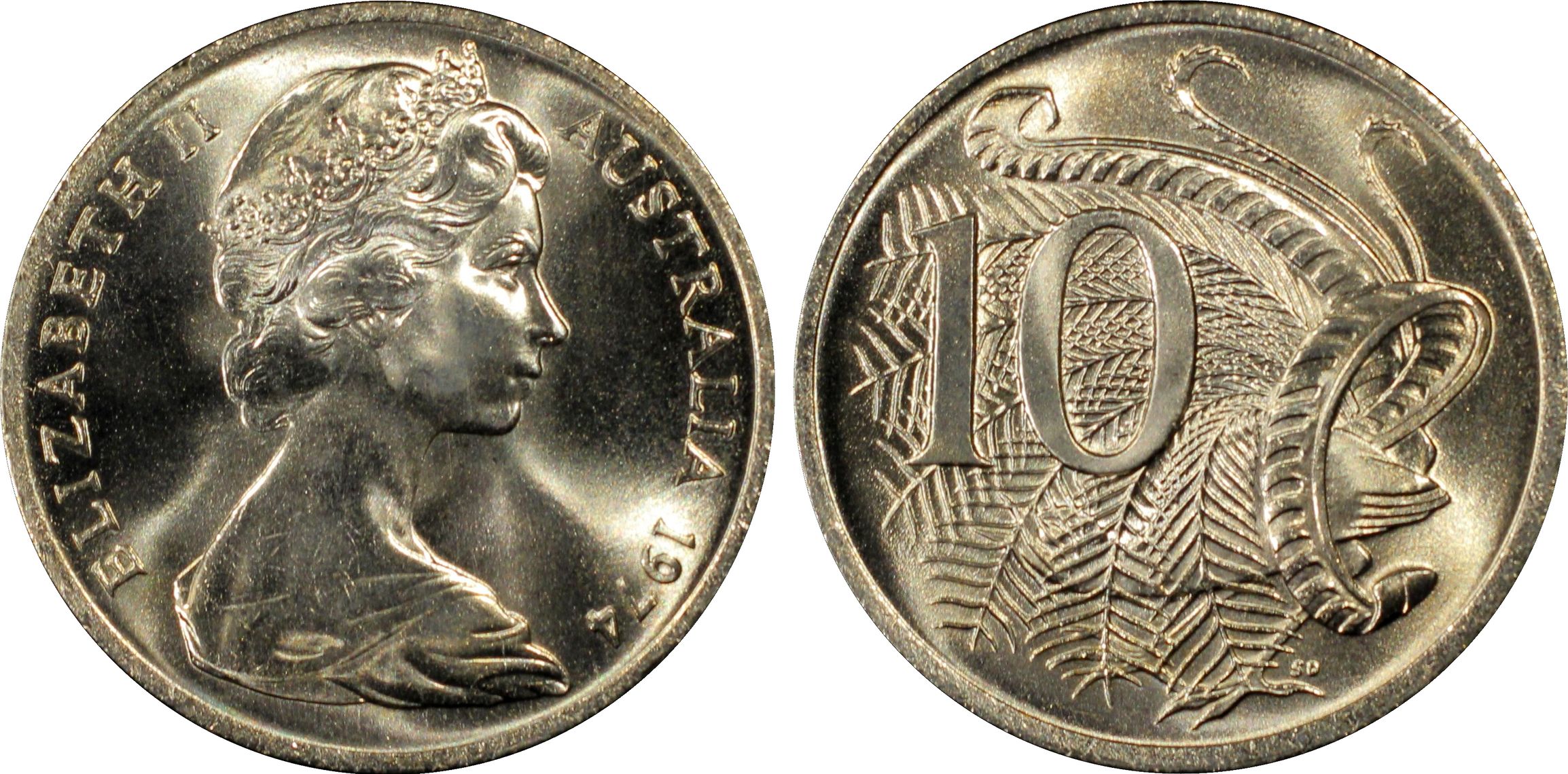 , Ten Cent, 1974, PCGS MS67