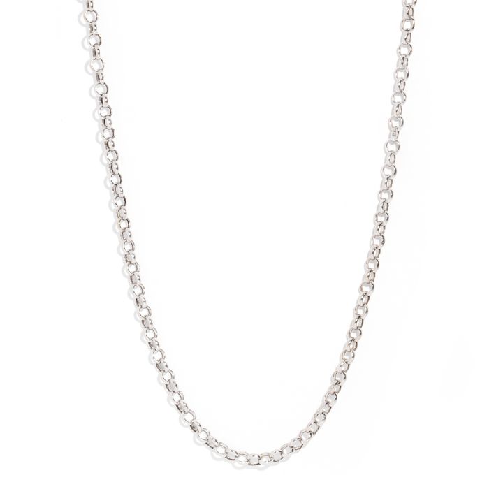 18 Carat White Gold Belcher Chain,