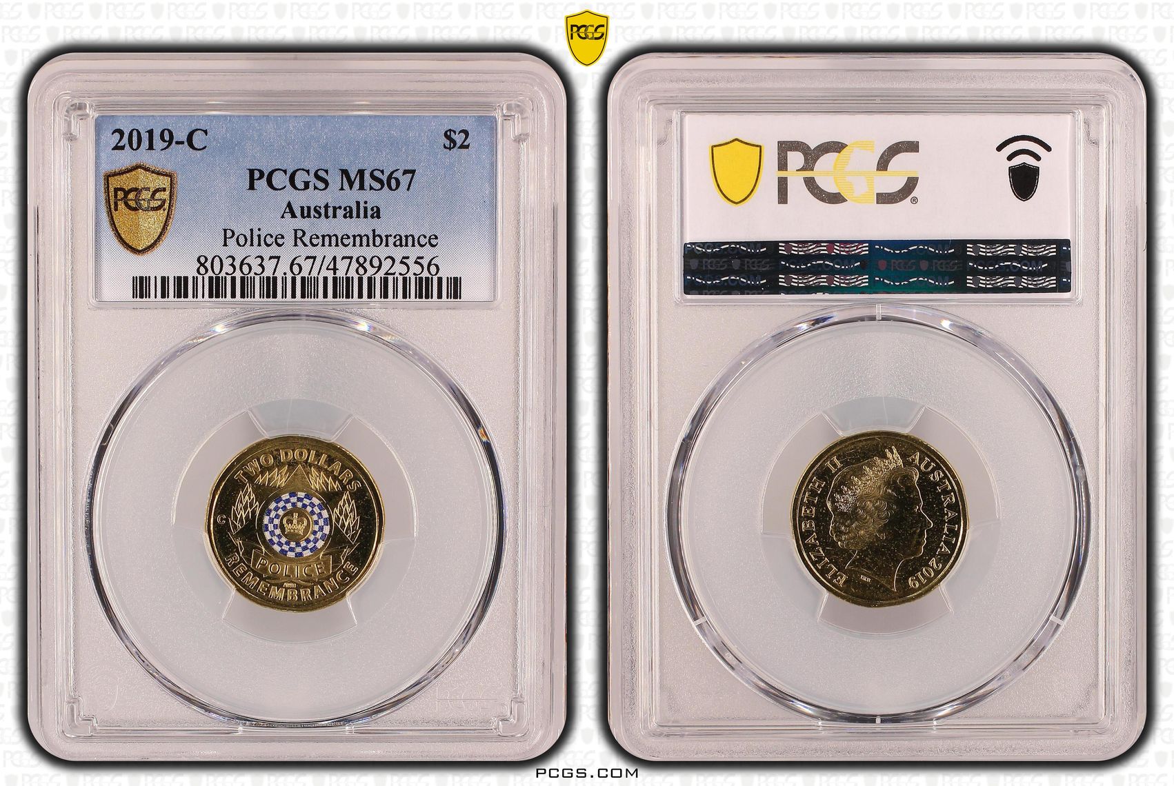 Police Remembrance, Two Dollar, 2019-C, PCGS MS67