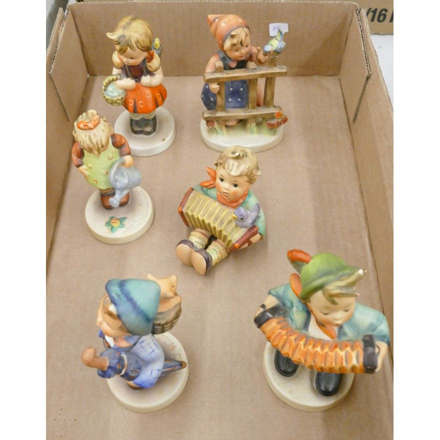 Box 6pc Vintage Hummel Figurines