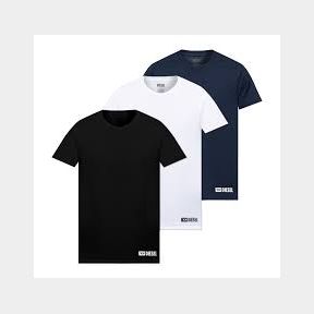 Diesel Umtee-round neck T-shirt - multi - 3 pack - (Blue/White/Black) L- Bar 8053837467357| 51747/2448 HV
