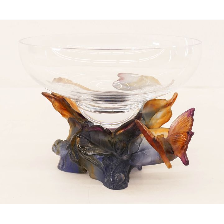 Daum ''Papillon'' Coupe Pate de Verre and Crystal