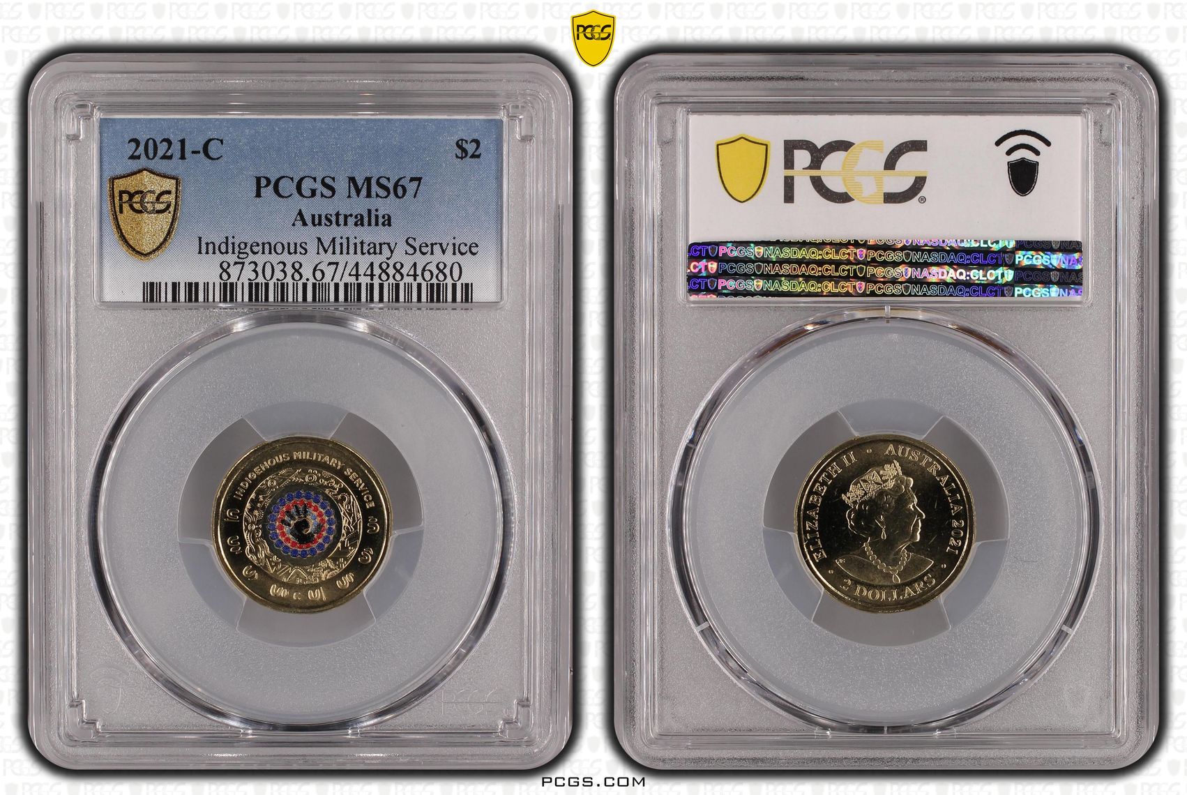 Indigenous Military Service - Colorized, Two Dollar, 2021-C, PCGS MS67