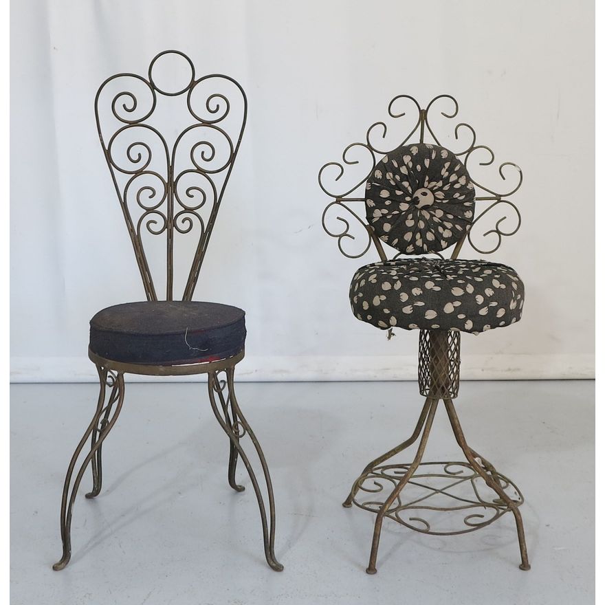 PAIR OF VINTAGE STEEL SIDE CHAIRS