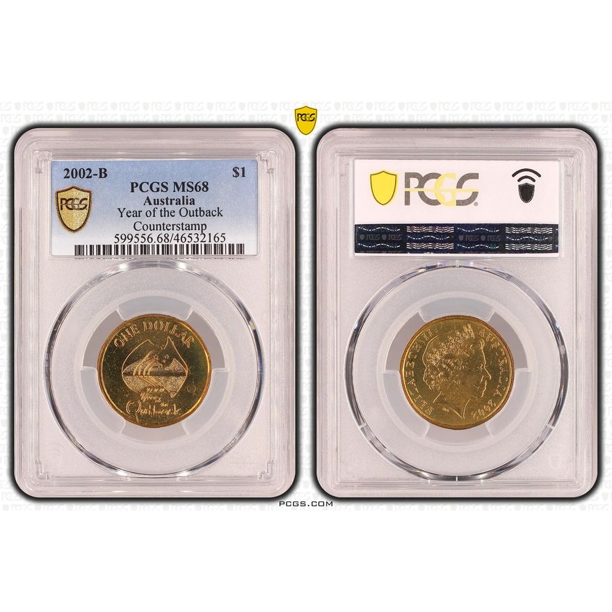 Year of the Outback Counterstamp, POP 7/0, One Dollar, 2002-B, PCGS MS68
