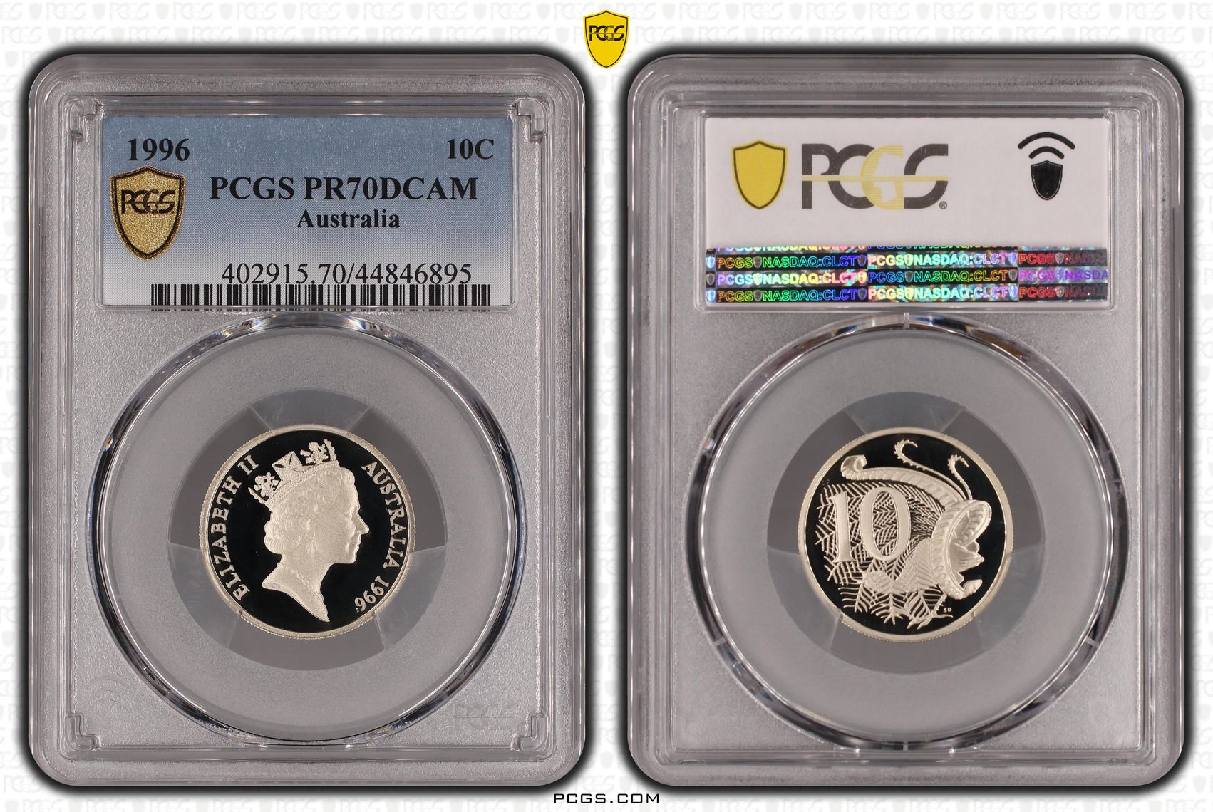 440 · 1996 Australia Ten Cent, 10c PCGS - PR70DCAM POP 20/0 -895