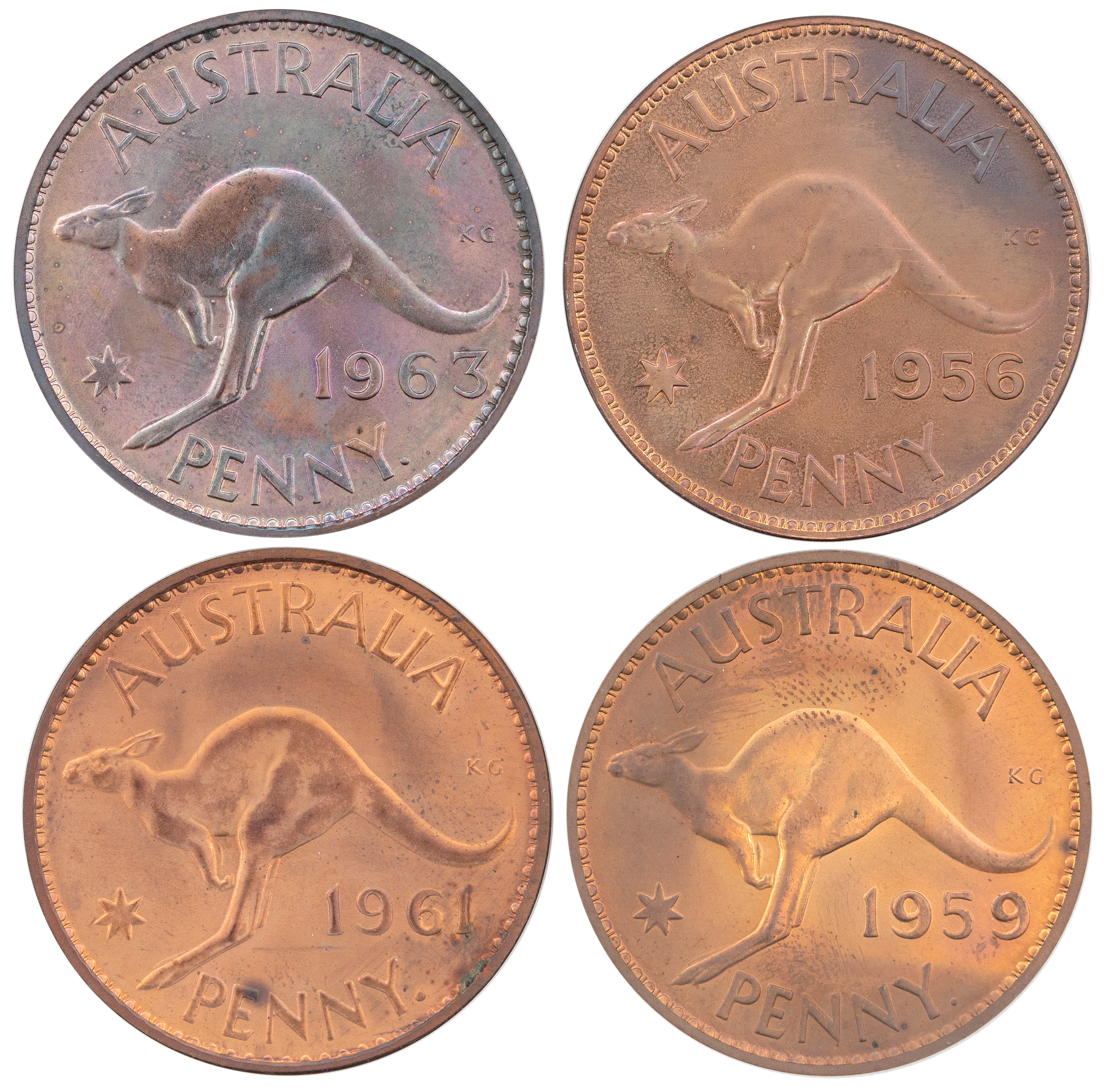 Elizabeth II, Penny, 1956 - 1963, aFDC