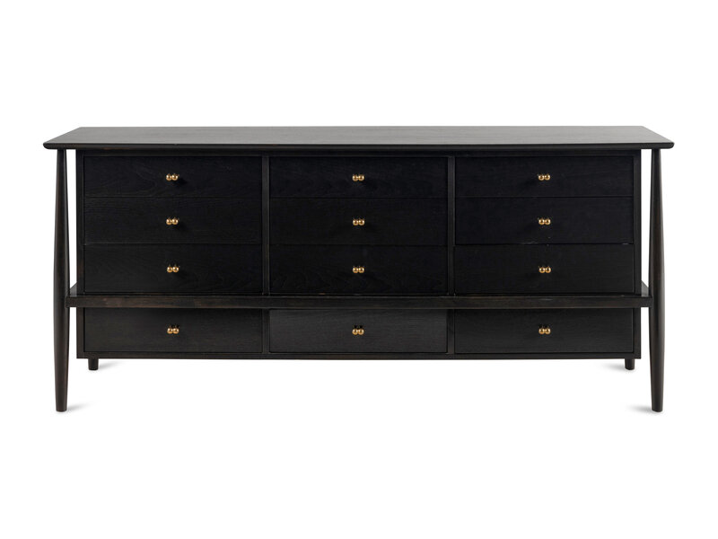 A Contemporary Ebonized Chest of Drawers
