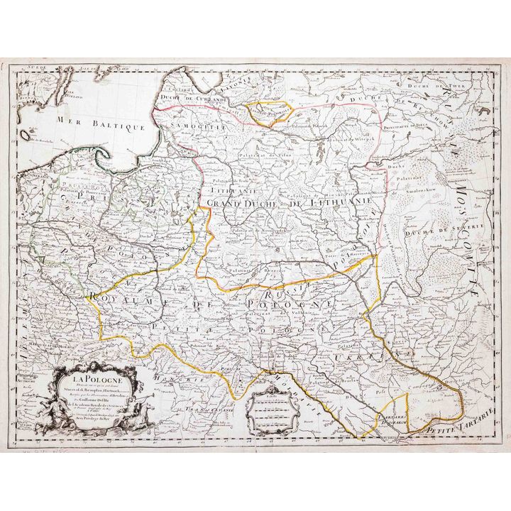 Guillaume de l’Isle | La Pologne dresée sur ce qu’en ont donne Starovolsk, Beauplan, Hartknoch...