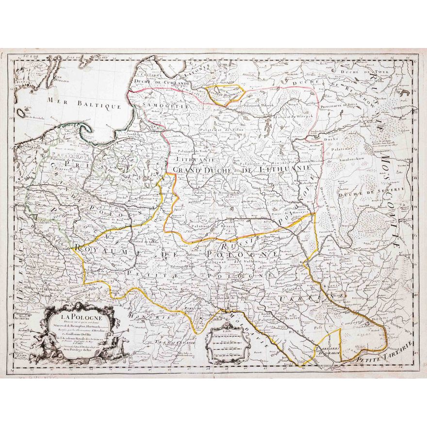 Guillaume de l’Isle | La Pologne dresée sur ce qu’en ont donne Starovolsk, Beauplan, Hartknoch...