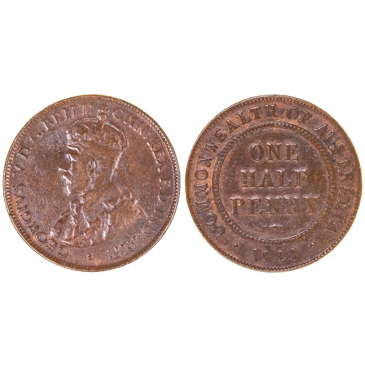 George V, Halfpenny, 1923,  Poor
