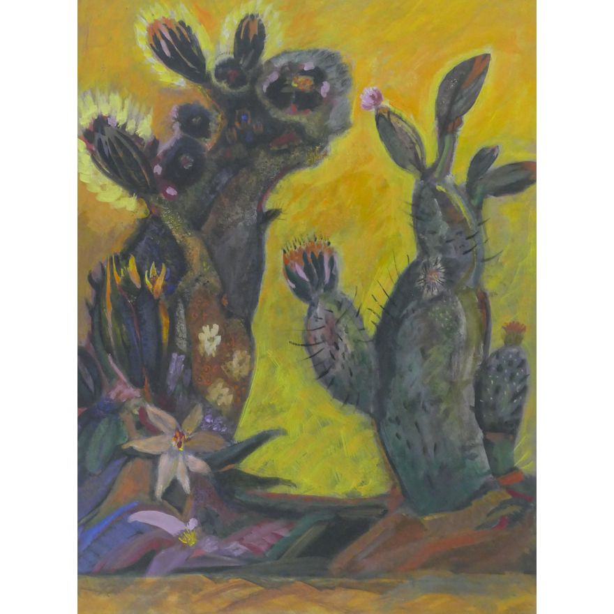 Charles Heaney ''Flowering Cacti'' Casein