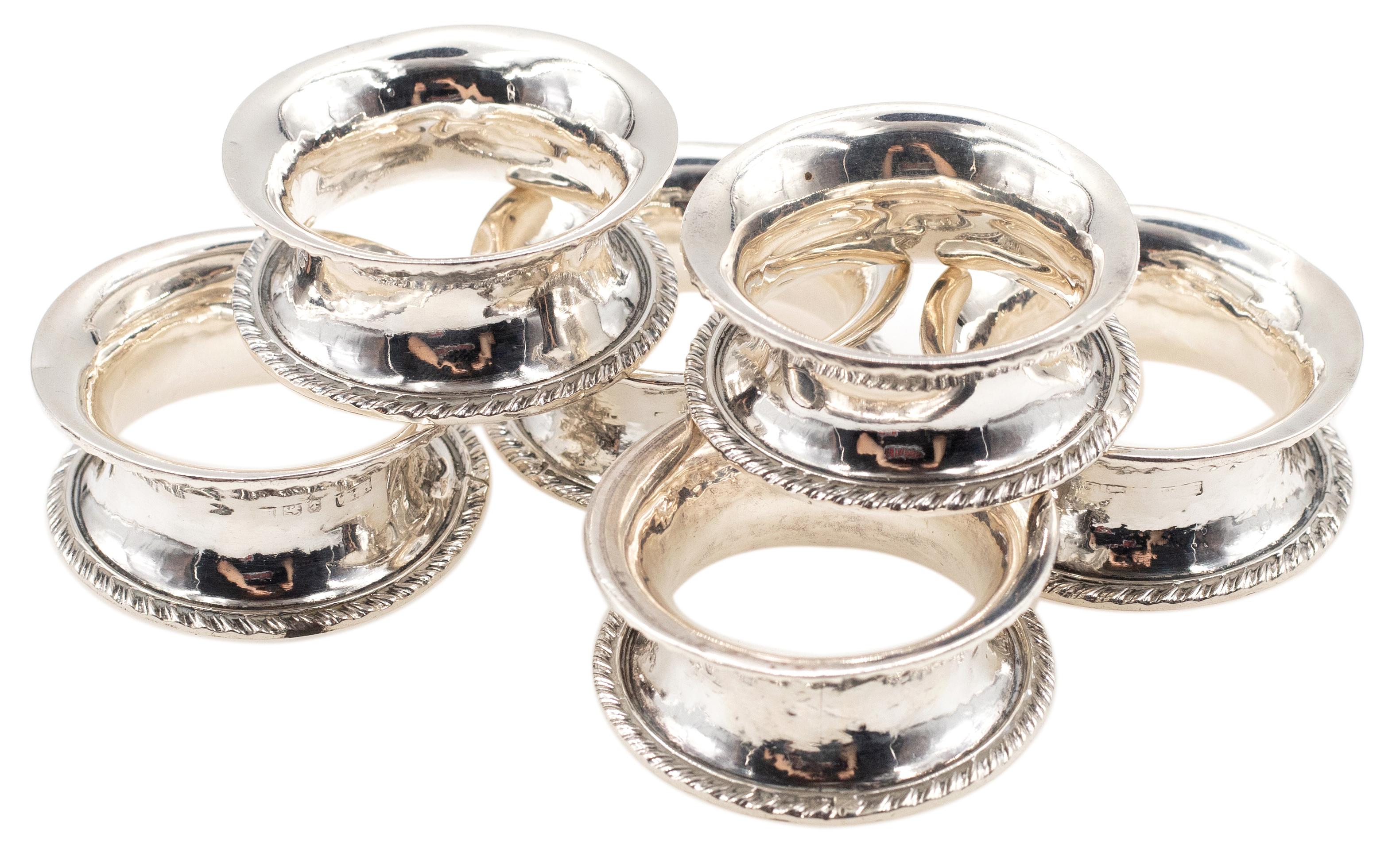 Great Britain, Victoria, Silver Napkin Rings, 1900, VGC