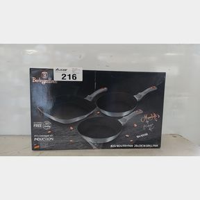 BERLINGER HAUS 28 CM 3 PIECE FRY AND GRILL SET - MOONLIGHT