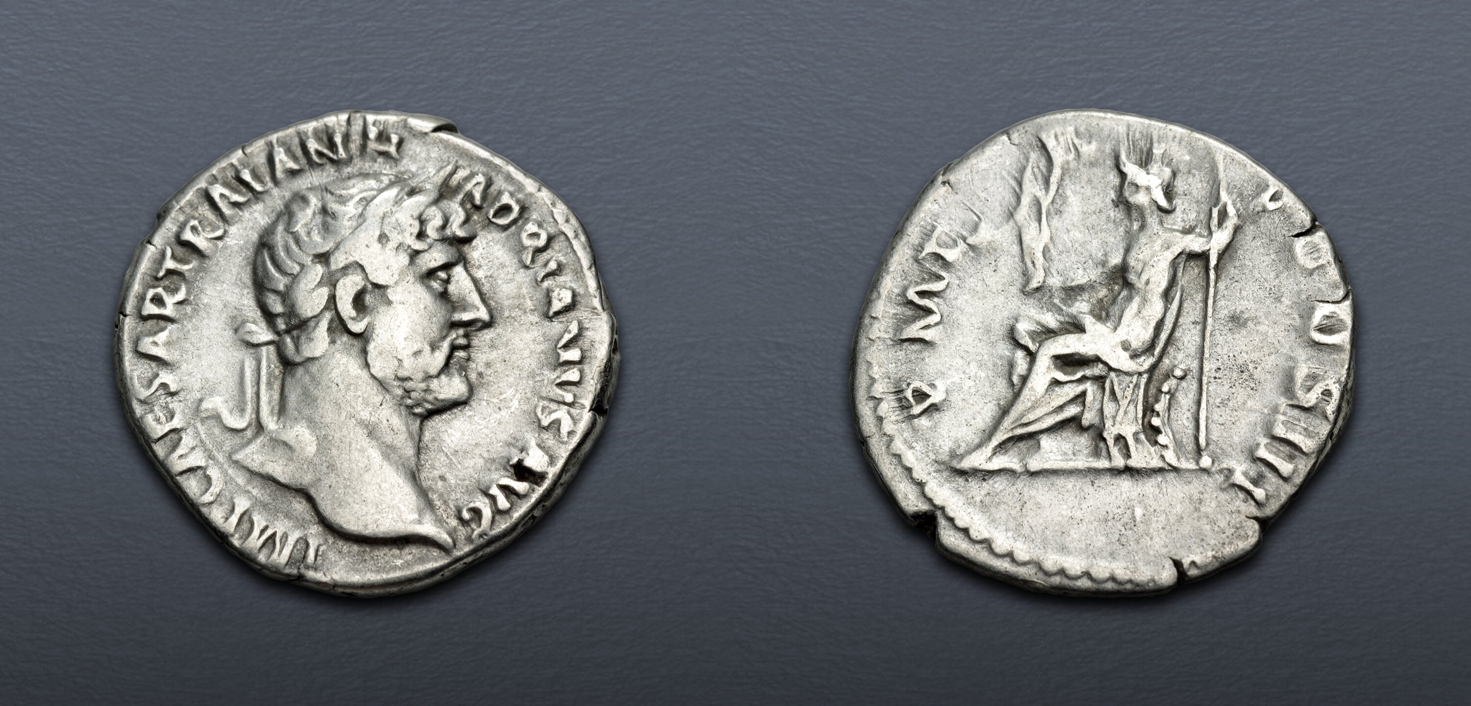 Hadrian. AD 117-138. AR Denarius (17.5mm, 3.26 g, 7h). Rome mint ...