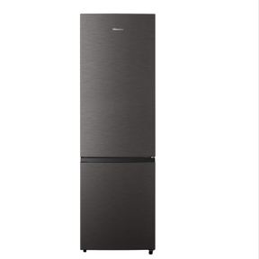HISENSE 264L BOTTOM FREEZER FRIDGE - TITANIUM INOX( MODEL NO- H370BIT)DENTED AND1 LEG DAMAGE