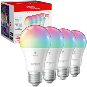 4 COUNT (PACK OF 1) SENGLED G2 WI-FI BLUETOOTH SMART LIGHT BULBS, SMART BULBS THAT WORK WITH ALEXA & GOOGLE ASSISTANT, COLOR CHANG