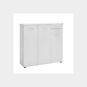 Adore Multipurpose Shoe Cabinet with Covers 2 Top Drawers White|Not Assembled Incomplete