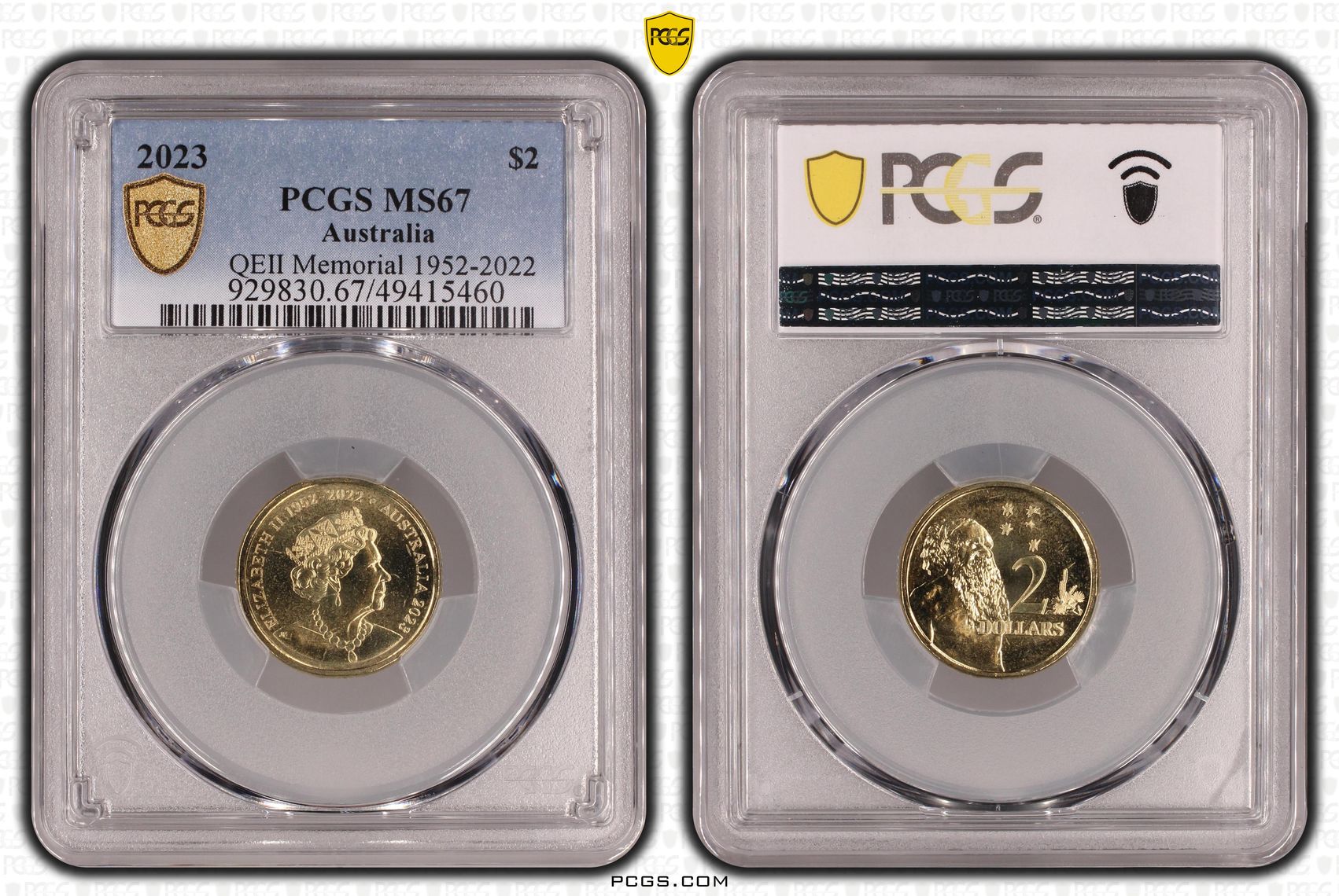 QEII Memorial 1952-2022, Two Dollar, 2023, PCGS MS67