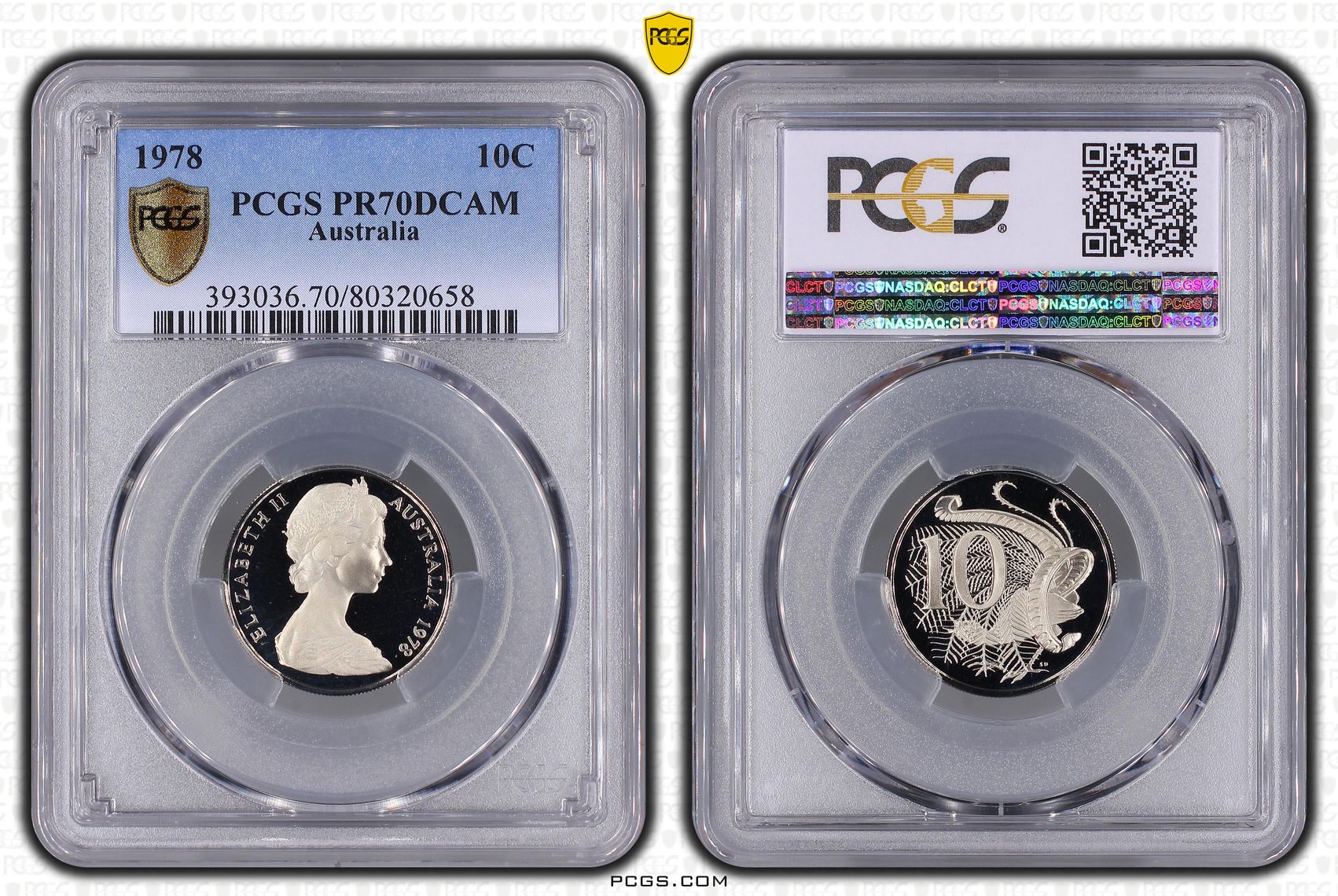 115 · 1978 Australia Ten Cent, 10c PCGS - PR70DCAM POP 11/0 -658