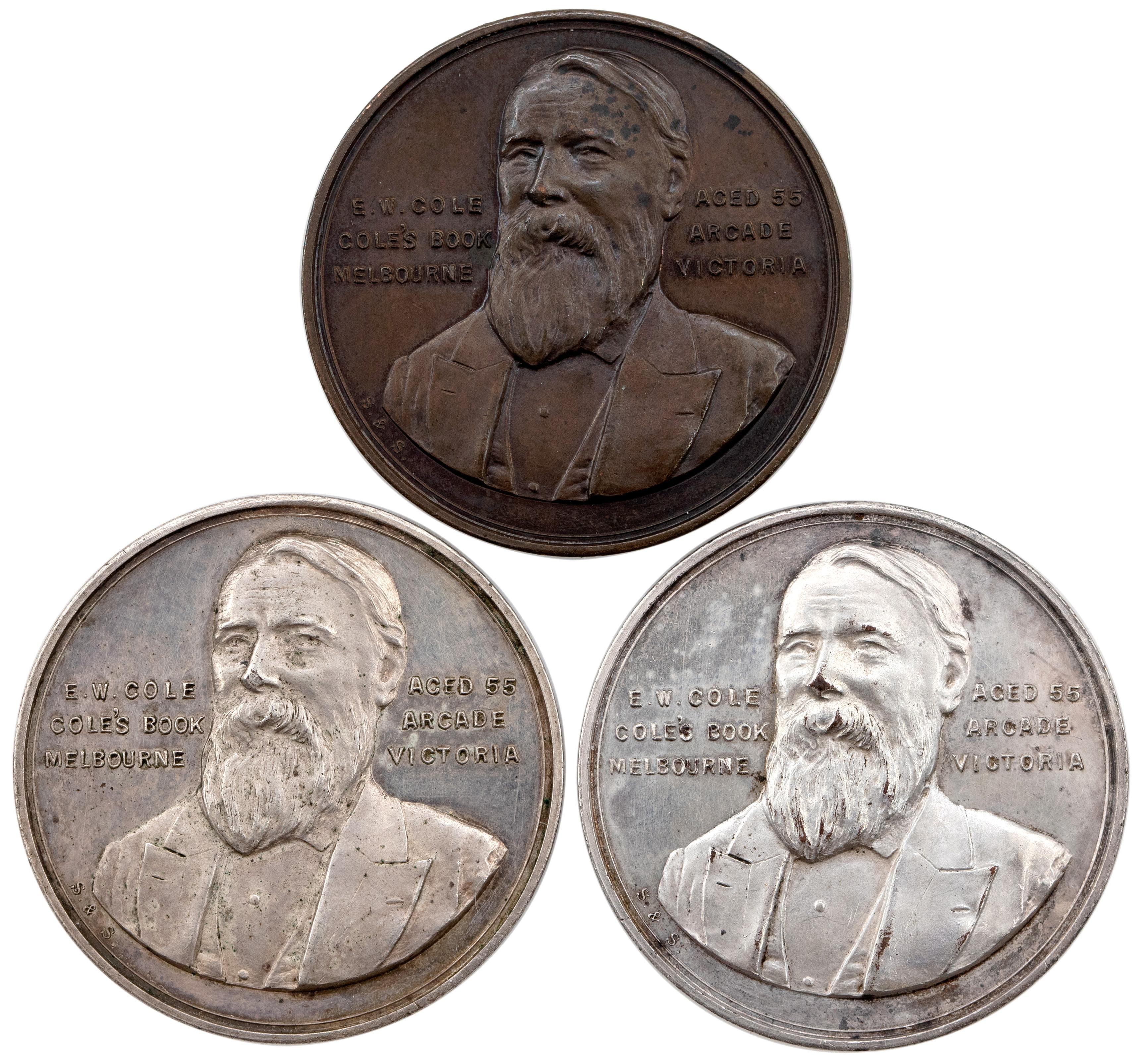 Cole's Arcade, Melbourne, Vic., Advertising Token, 1879 - 1918, EF - UNC