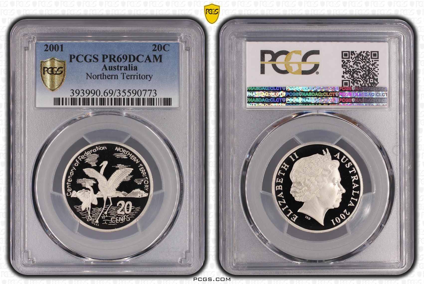 2001 Australia Twenty Cent, 20c Northern Territory PCGS - PR69DCAM -773
