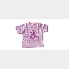 3 Years Old Birthday Girl Pink Kids T-Shirt - Pink - 5 years -
