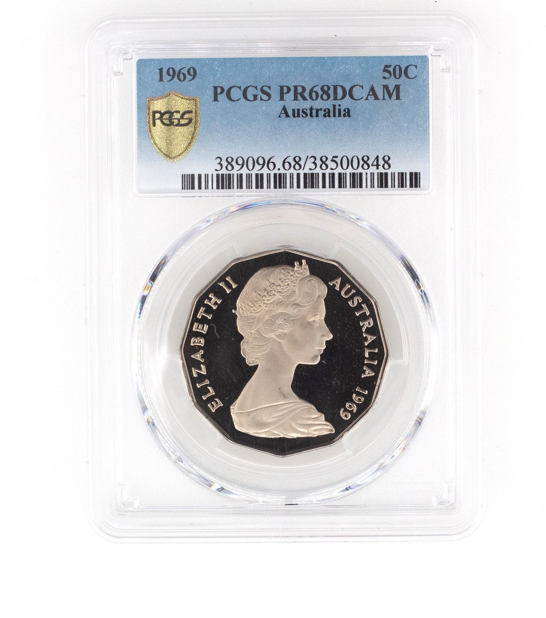 Elizabeth II, Fifty Cent, PR68DCAM , 1969