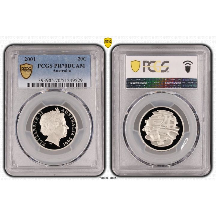 Twenty Cent, 2001, PCGS PR70DCAM
