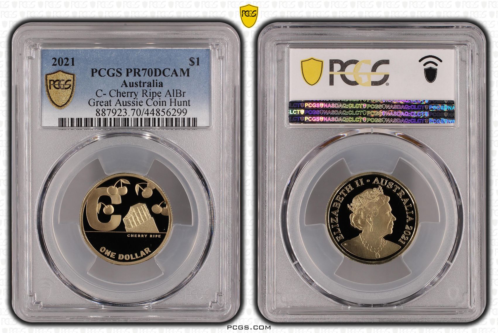 475 · 2021 Australia One Dollar, $1 C- Cherry Ripe AlBr PCGS - PR70DCAM POP 17/0 -299